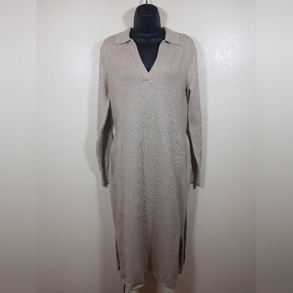 Faherty Jackson Sweater dress Oatmeal Heather small - Picture 6 of 15